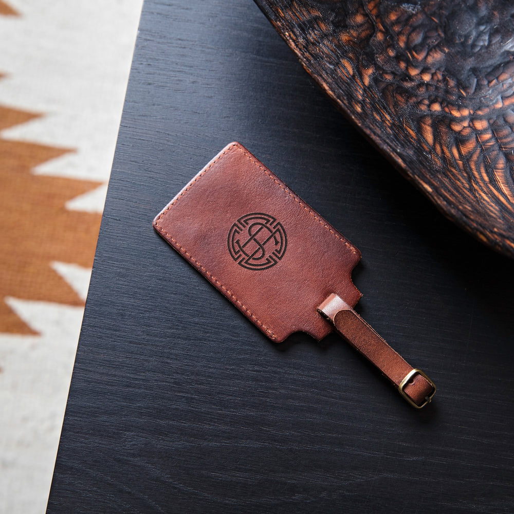 Monogram Leather Luggage Tag