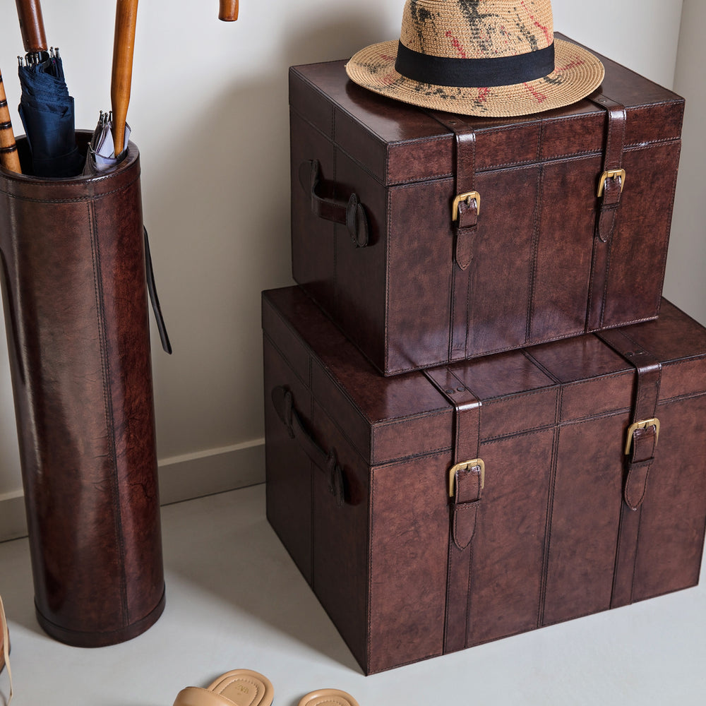
                  
                    Small Leather Storage Trunk - 2 colours
                  
                