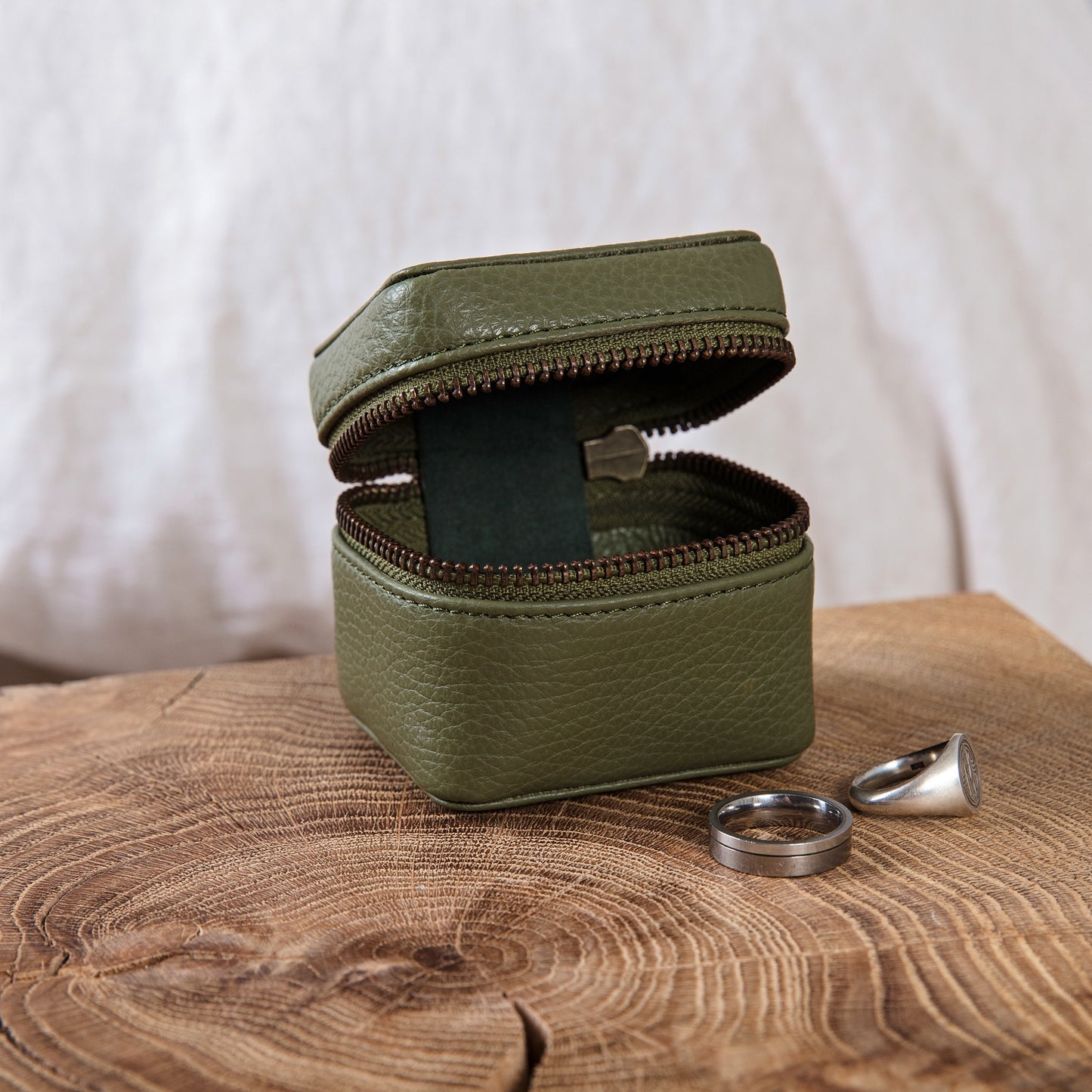 
                  
                    Leather Travel Case - Green
                  
                