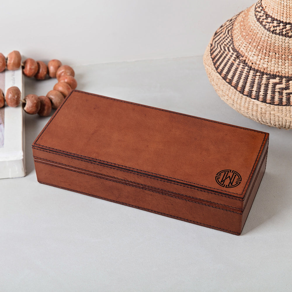 Monogram Leather Watch and Cufflink Box