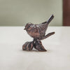 Miniature bronze figurine of a bluetit. A thoughtful bronze anniversary gift for him or her.