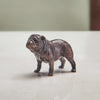 Miniature bronze figurine of a British bulldog. A thoughtful bronze anniversary gift or birthday gift for dog lovers.