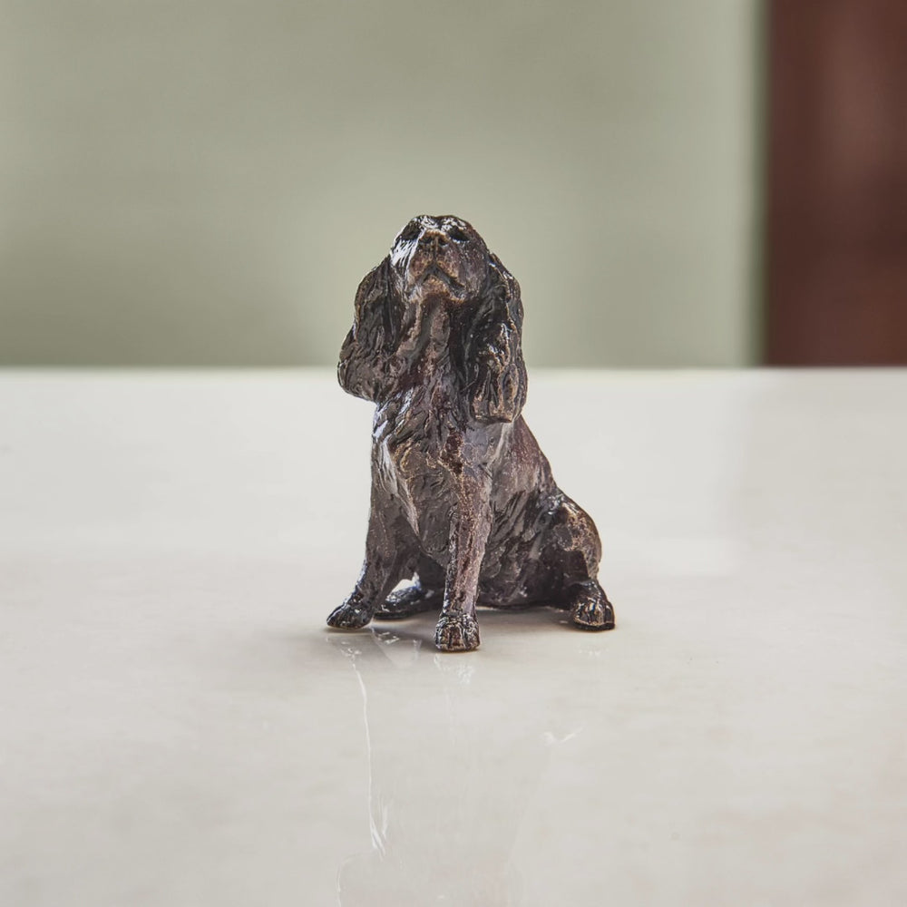 
                  
                    Load and play video in Gallery viewer, Miniature Bronze Sculpture - Spaniel
                  
                