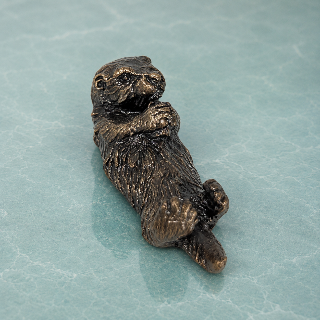 
                  
                    Miniature Bronze Sculpture - Sea Otter
                  
                