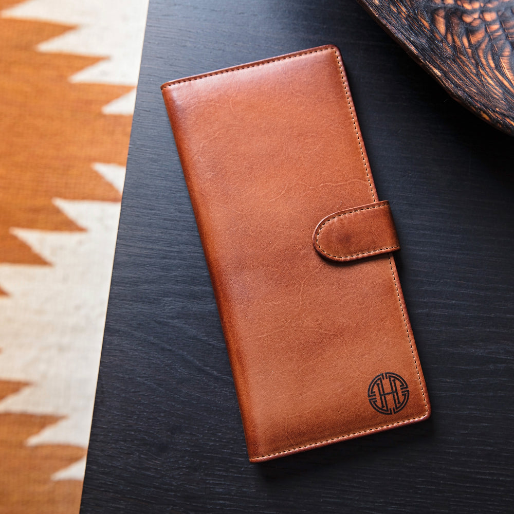 Monogram Leather Travel Wallet