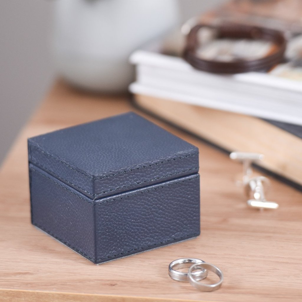 
                  
                    Leather Cufflink Box Square - Ink
                  
                