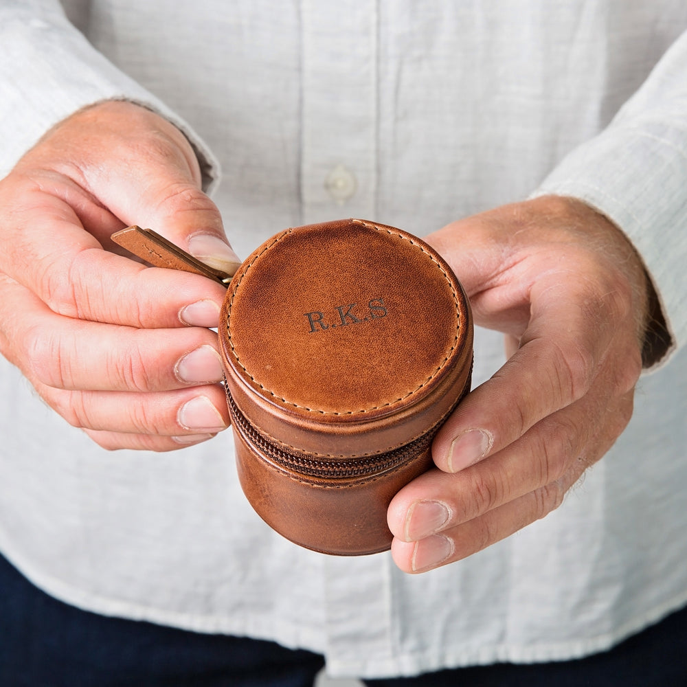 Leather Cufflink Box For Travel