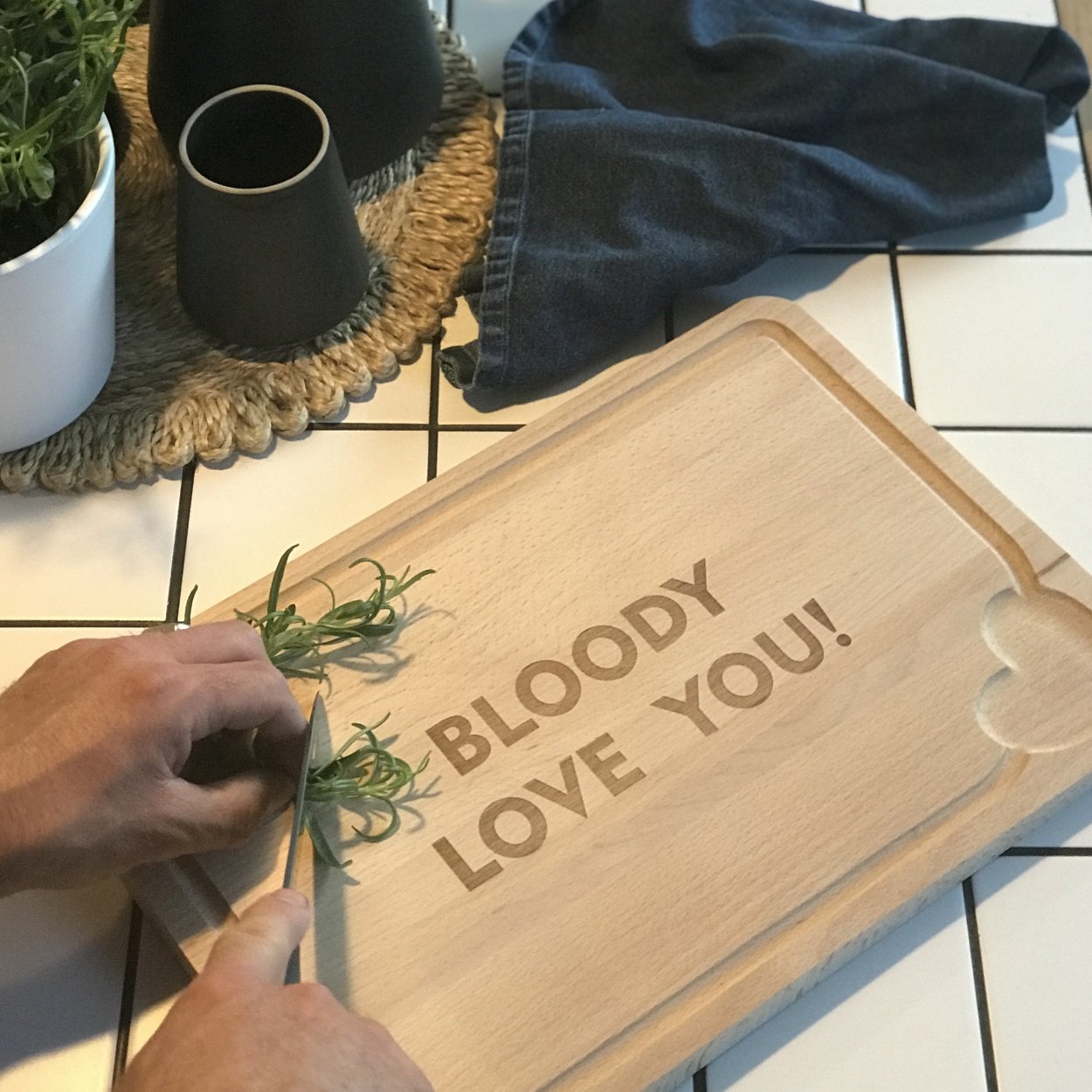 
                  
                    'Bloody love you' Wooden Carving Board
                  
                