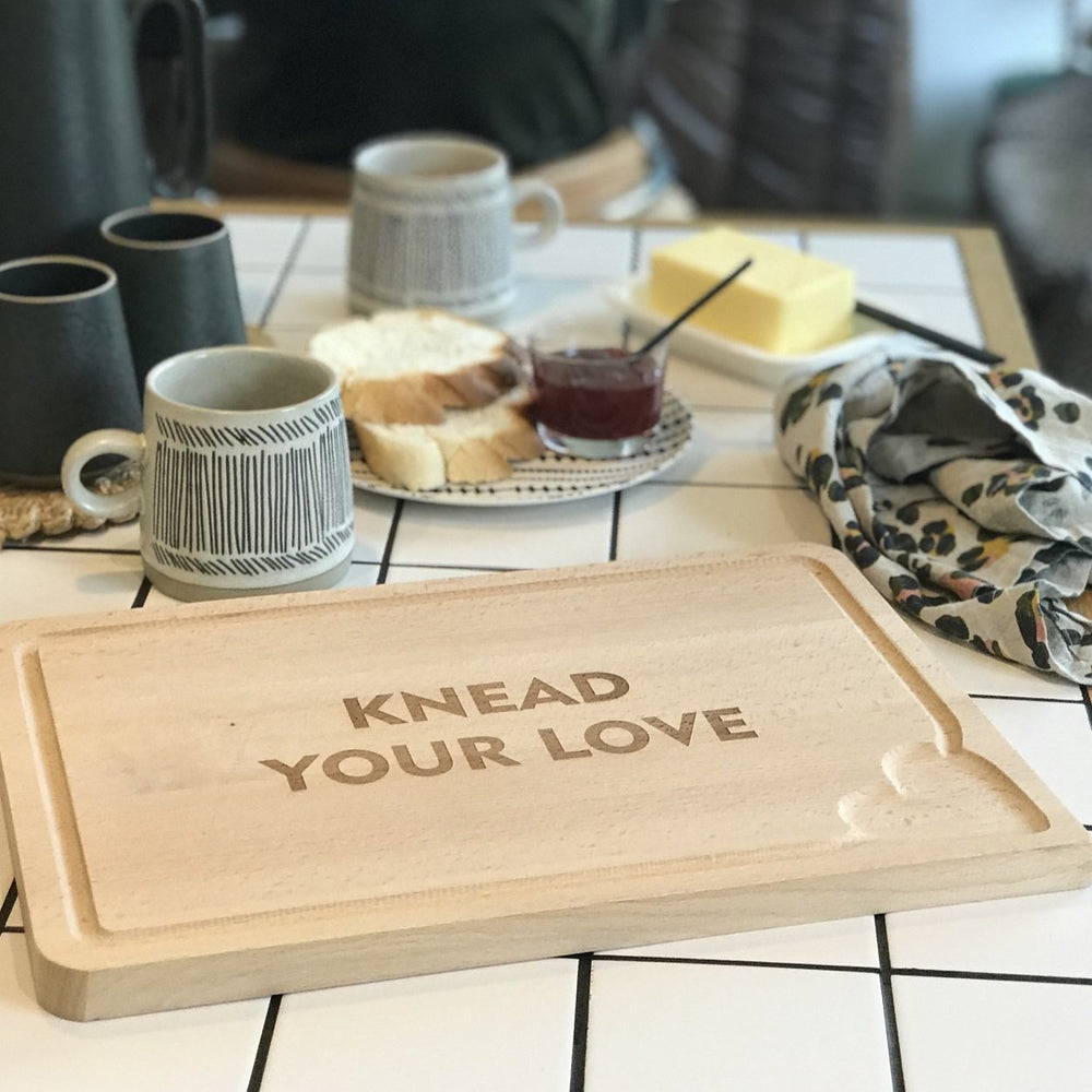 
                  
                    'Knead Your Love' Wooden Bread Board
                  
                