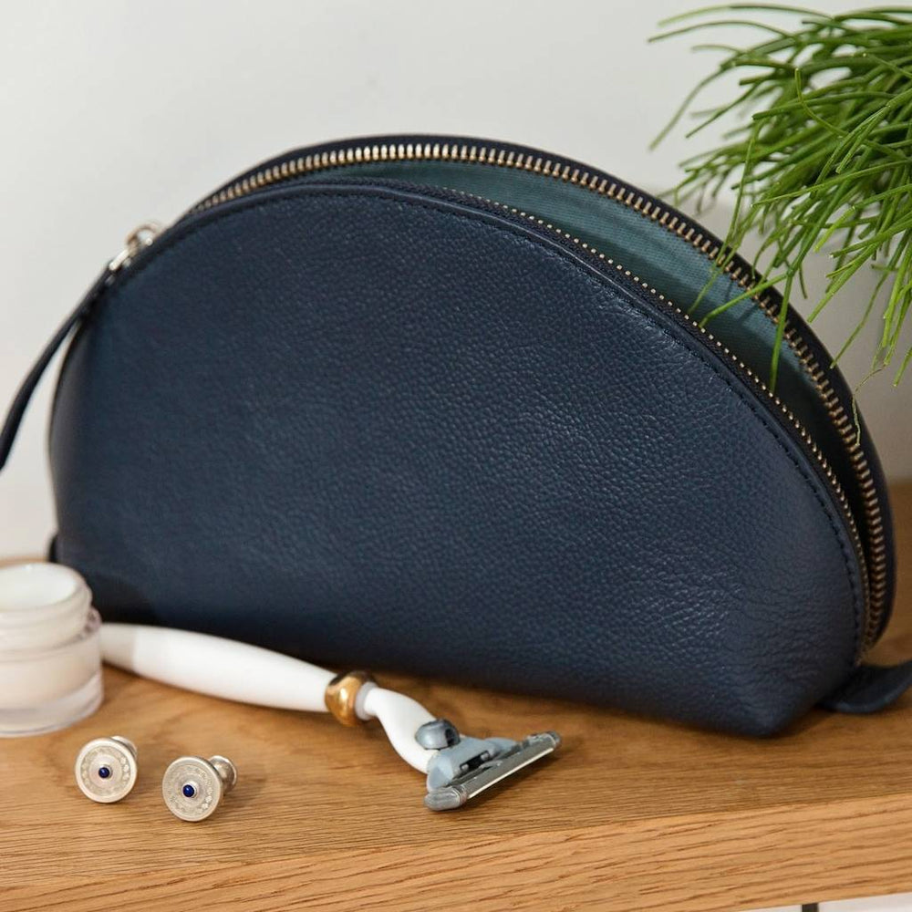 
                  
                    Leather Curved Wash Bag - 3 sizes
                  
                