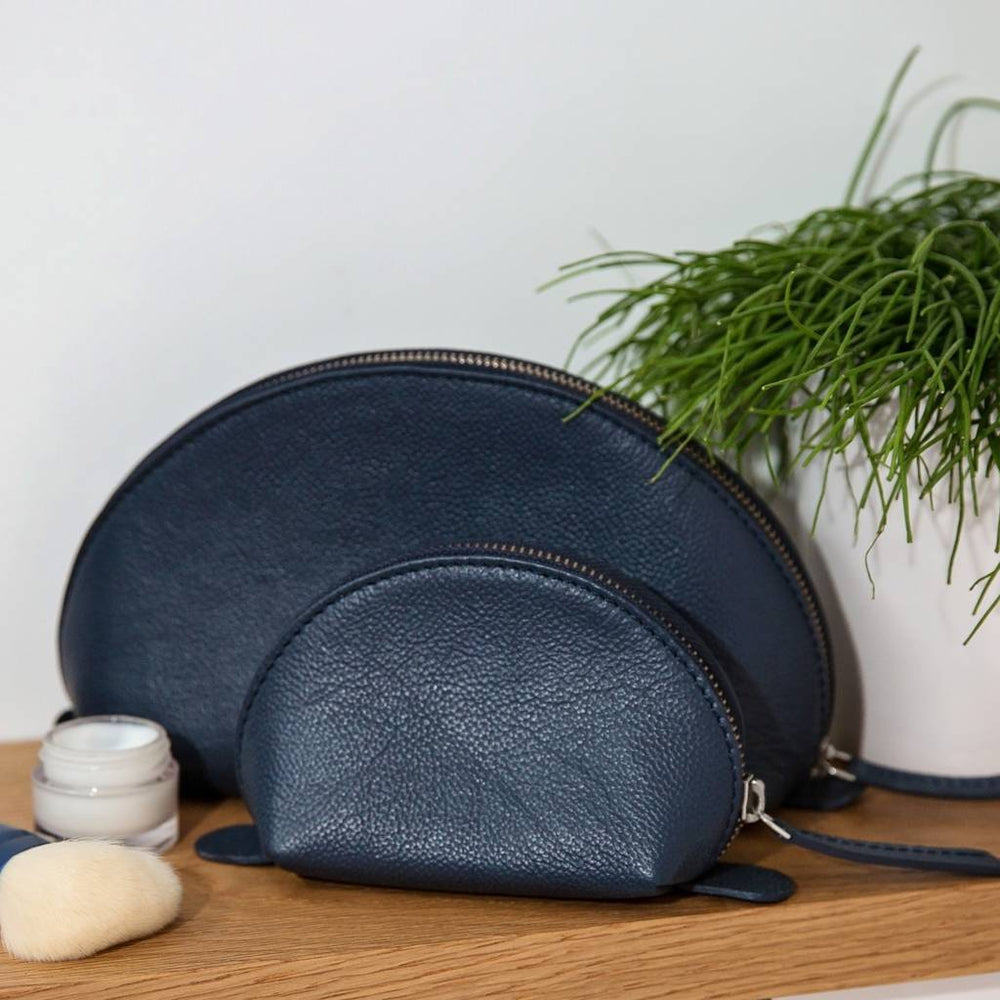 
                  
                    Leather Curved Wash Bag - 3 sizes
                  
                