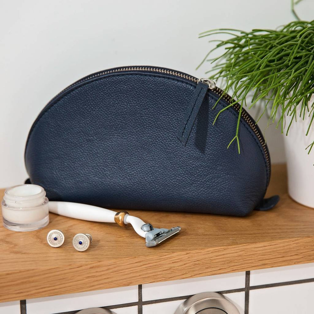 
                  
                    Leather Curved Wash Bag - 3 sizes
                  
                