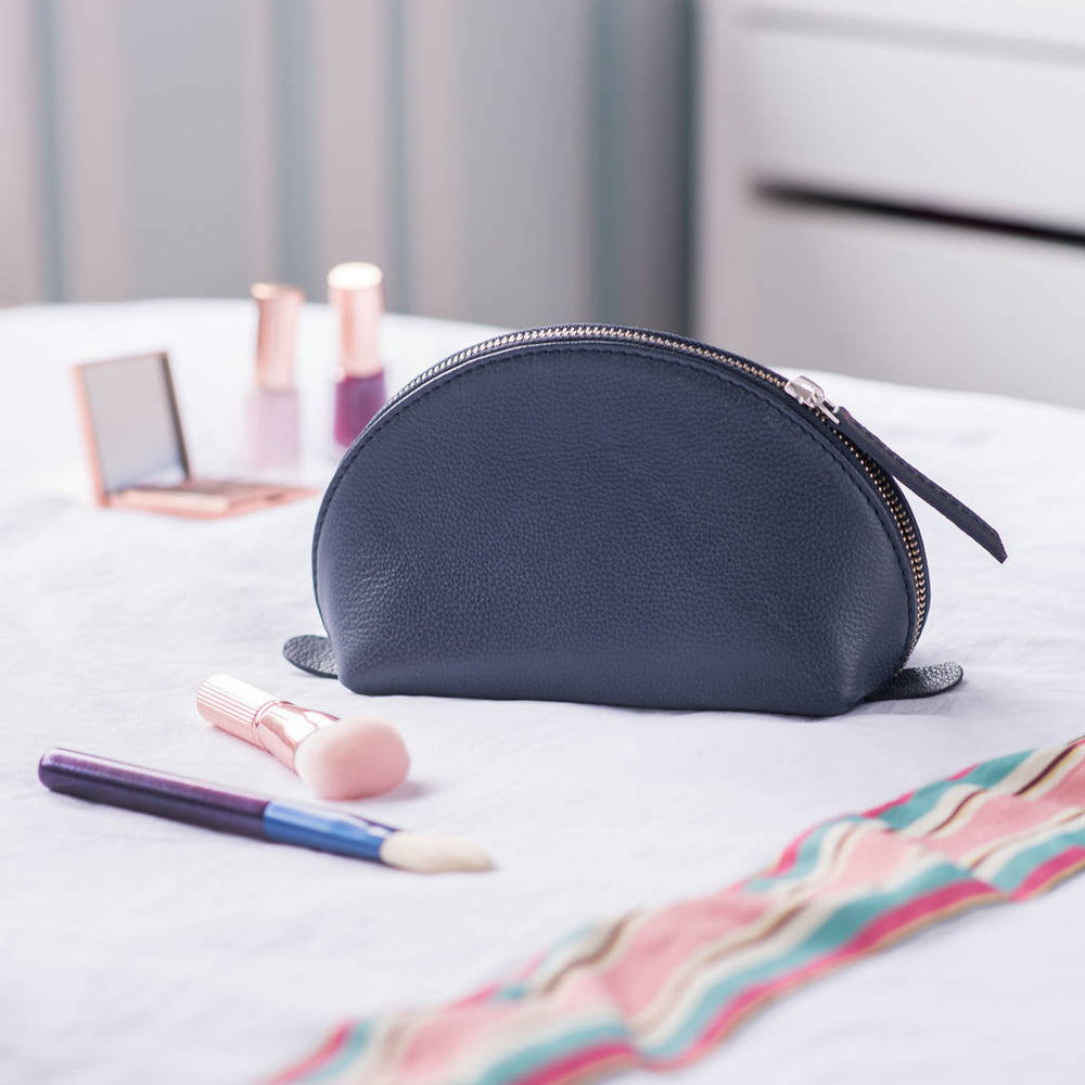 
                  
                    Leather Curved Wash Bag - 3 sizes
                  
                