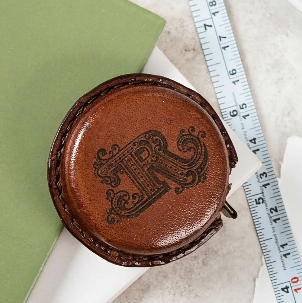 Leather Tape Measure - with initial