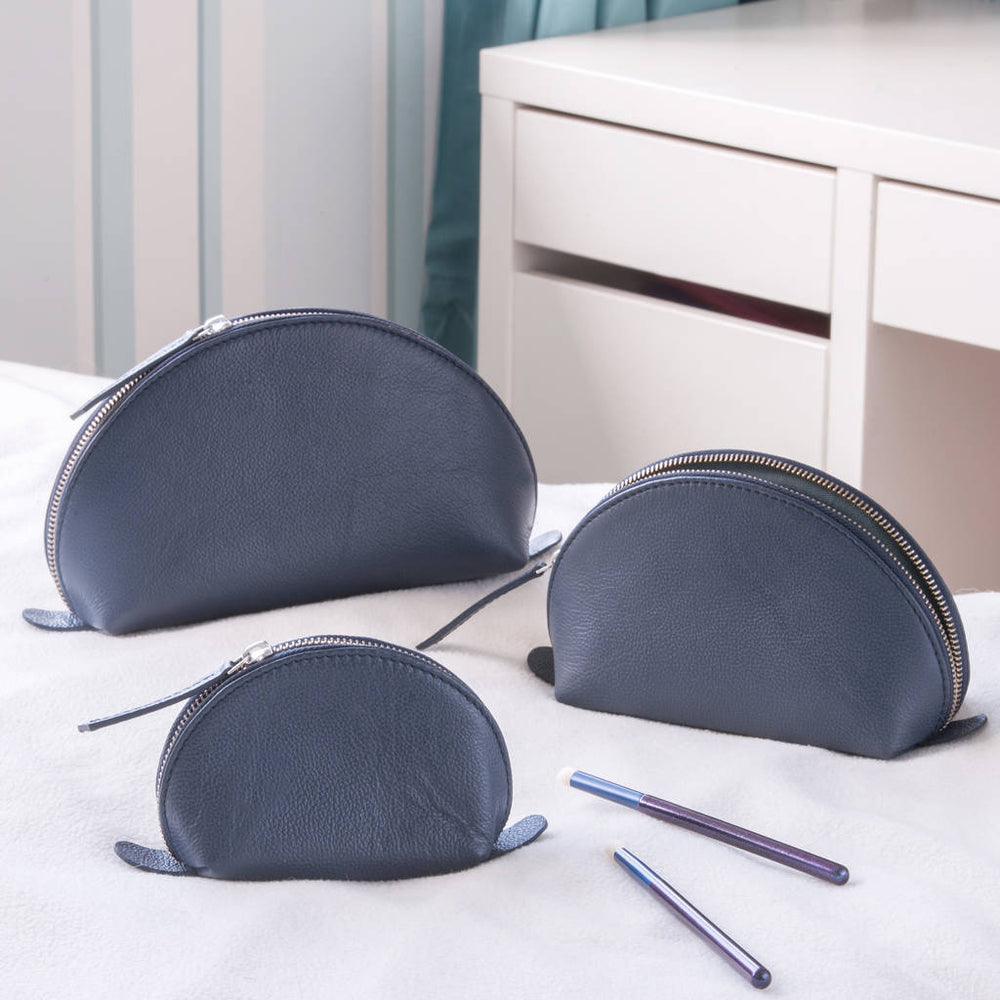 
                  
                    Leather Curved Wash Bag - 3 sizes
                  
                