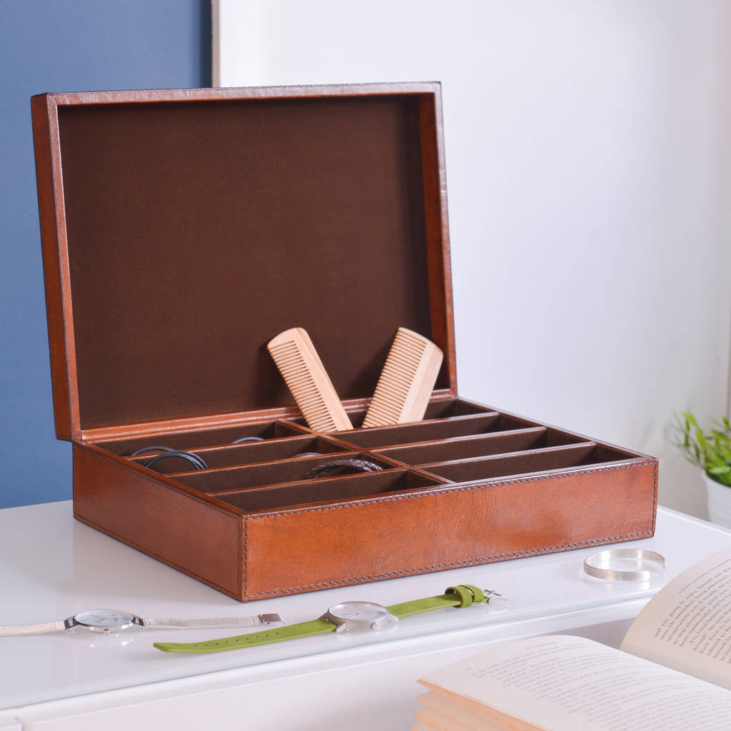 Leather Men's Accessories Box – Ginger Rose